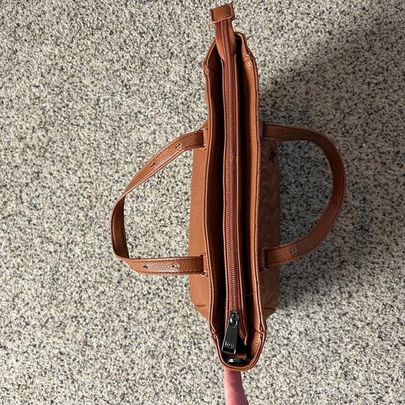 Lug Charter Classic VL Convertible Tote Bag Vegan Leather Brown Tan - Picture 5 of 11